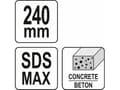 Miniatyrbild 2 av 4: YATO BETONG NIVELLERHÅL 60mm SDS MAX