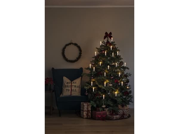 Konstsmide 1139-020 Valoketju Sisätiloihin virtalähteen kautta Lamppujen lukumäärä 25 LED (RGB) Amber Valaistu Pituus: 16,8 m Kipinätoiminnolla varus