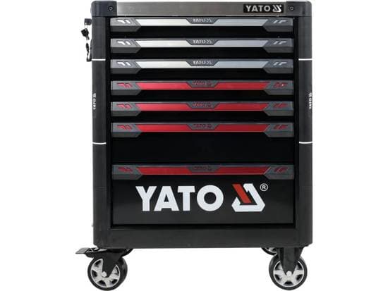 Yato YT-55308, Stål, Sort, 6 skuffer, 1 skuffer, Kulelagerbaserte teleskopskinner, 25 kg