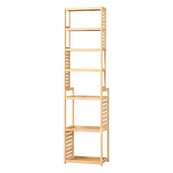 Badrumshylla Forssa 165x42x28 cm bambu [en.casa]