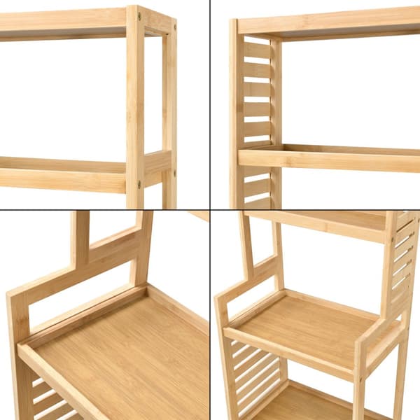 Badrumshylla Forssa 165x42x28 cm bambu [en.casa]