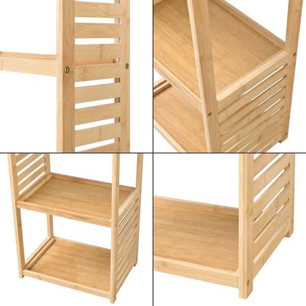 Badrumshylla Forssa 165x42x28 cm bambu [en.casa]