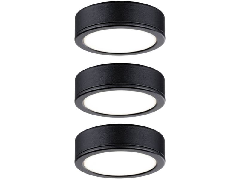 Paulmann 99990, 3 lampor, LED, Glödlampan/-lamporna kan inte bytas ut, 2700 K, 210 LM, Svart