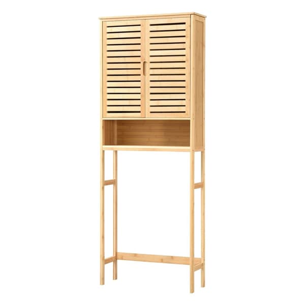 Badrumshylla Geta 170x66x23 cm bambu [en.casa]