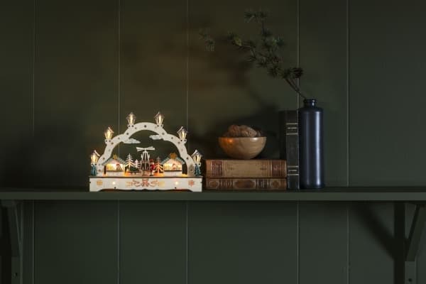 Konstsmide 3240-100, Dekorativ lysfigur, Naturlig, Tre, Atmosfære, Universal, 11 lampe(r)