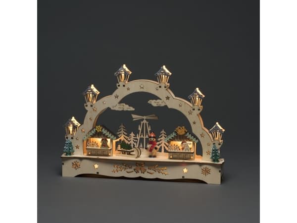 Konstsmide 3240-100, Dekorativ lysfigur, Naturlig, Tre, Atmosfære, Universal, 11 lampe(r)