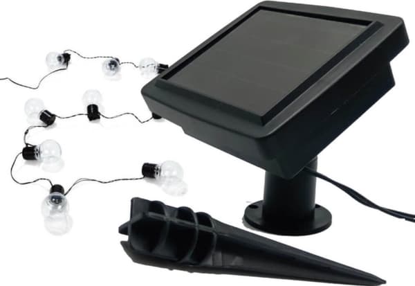 Milagro Milagro EKO0504 krans solcellelampe 10x0,12W IP44 svart