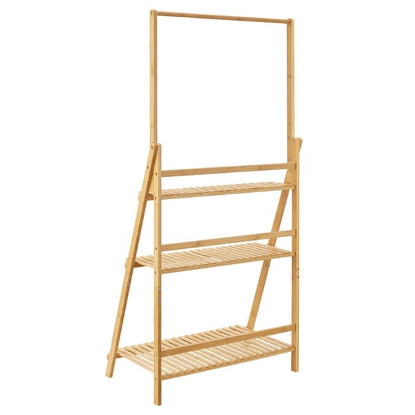 Blomsterhylla Brändö bambu 144x70x39,5 cm [en.casa]