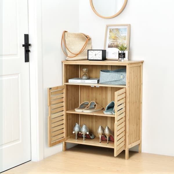 Badrumsskåp Eslöv bambu 81x65,5x31 cm [en.casa]