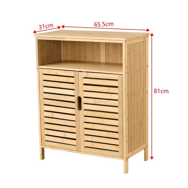 Badrumsskåp Eslöv bambu 81x65,5x31 cm [en.casa]