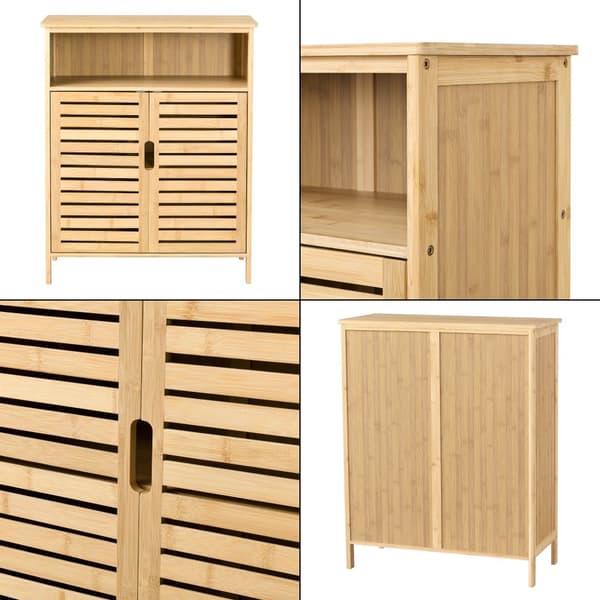 Badrumsskåp Eslöv bambu 81x65,5x31 cm [en.casa]