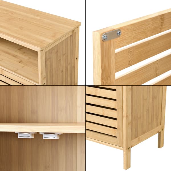Badrumsskåp Eslöv bambu 81x65,5x31 cm [en.casa]