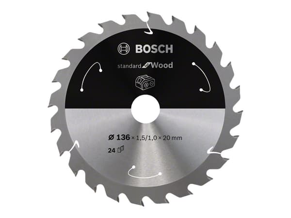 Bosch RUNDSAVKLINGE ACCU STD TRÆ 136X20MM 24T