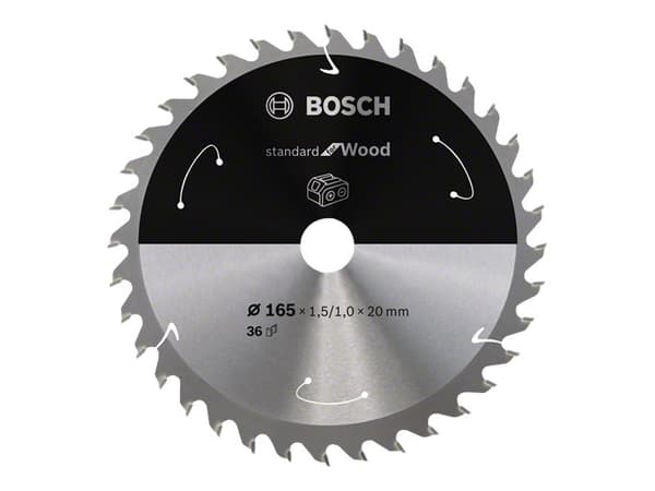 Bosch Standard for Wood - Sirkelformet sagblad - for tre - 165 mm - 36 tenner
