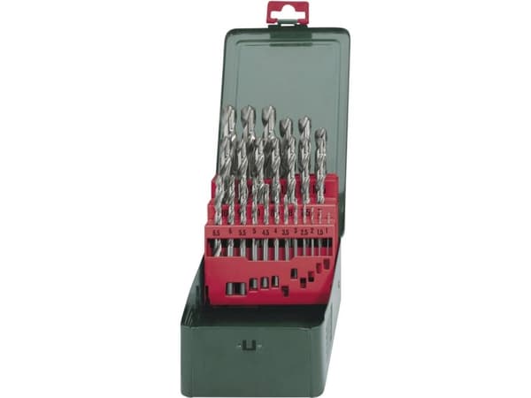 Metabo 627154000 HSS Metal-spiralbor-sæt 25 dele Slebet DIN 338 Cylinderskaft 1 Set