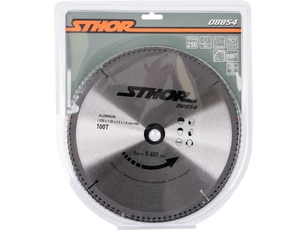 STHOR SIRKELSAG FOR ALUMINIUM 250x30mm 100 TENNER