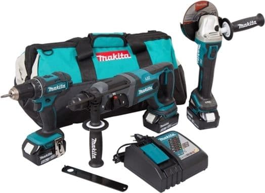 MAKITA COMBO 18V DLX3078TX1 (DDF482+DGA504+DHR241) 3x5,0 RØR