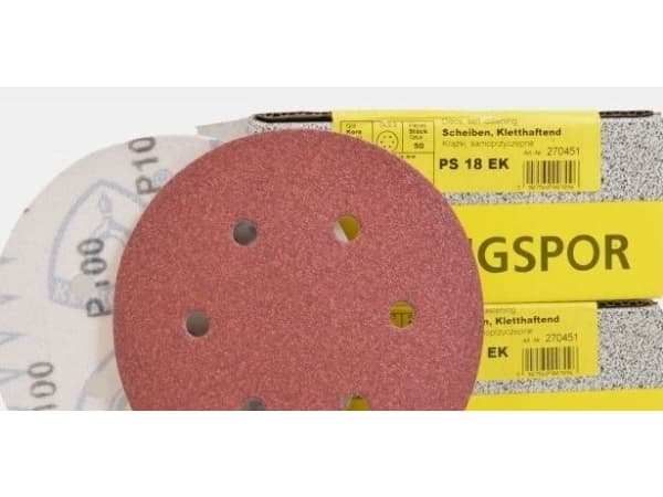 KLINGSPOR SELVLEKENDE SLIPESKIVE 125mm PS18EK gr.120 GLS5 8 HUL/50stk.