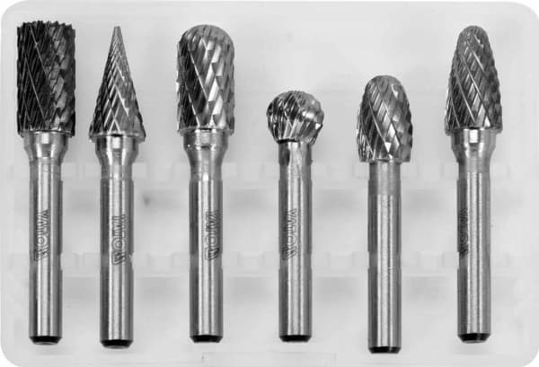Yato YT-61729, Kværn Sett, Karbid, Aluminium, Stål, 6 mm, 1 cm, 30000 RPM