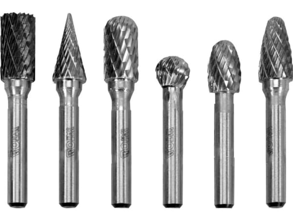 Yato YT-61729, Kværn Sett, Karbid, Aluminium, Stål, 6 mm, 1 cm, 30000 RPM