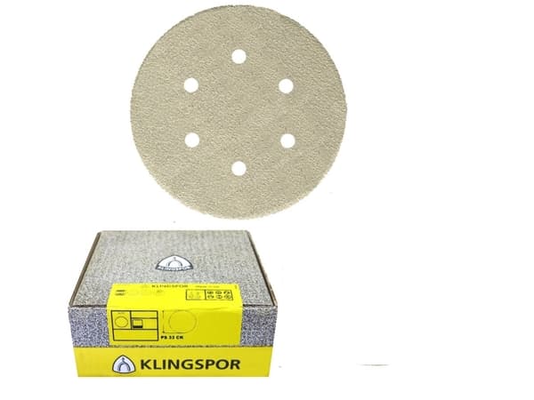 KLINGSPOR självhäftande slipskiva 150mm PS33CK gr. 60 GLS3 /100 st.