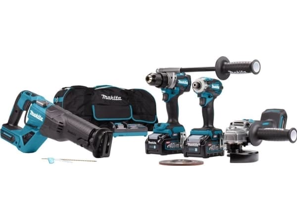 MAKITA COMBO 40Vmax XGT (GA005G+DF001G+TD001G+JR001G) 2x4.0Ah +ADP010 +TORBA