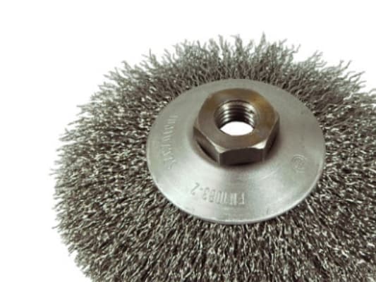 Avfasad borste 120 mm gänga M14