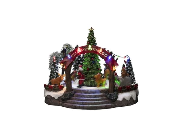 Konstsmide Mechanical Christmas Zoo, Koristevalohahmo, Monivärinen, Polyresiini, Universaali, IP20, 19 lamppua Monivärinen