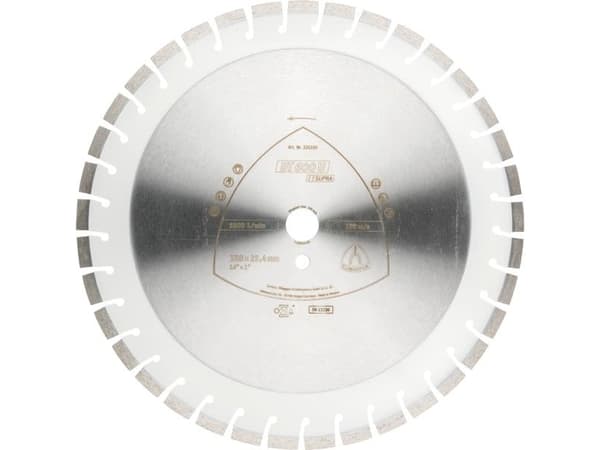 KLINGSPOR DIAMOND SEGMENTAL SHIELD 350mm x 3.0mm x 20mm SUPRA DT600U, FÖRSTÄRKT BETON