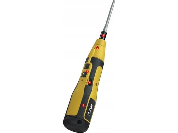Proxxon 22 295, Elektrisk skrutrekker, Rett håndgrep, 1/4", Sort, Gult, 250 RPM, 1,8 Nm