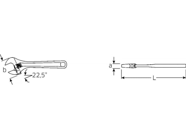 STAHLWILLE 4026 10, 259 mm, Ställbar skiftnyckel