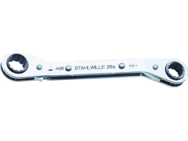 Stahlwille 41551620 26A 1/4 X 5/16 RATSCHENRINGSCHLUESSEL Skraldenøgle-dobbelt Nøglebredde (tommer) (kun til titel) 1/4 - 5/16