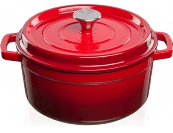 Grand Feu Grandfeu kruka med lock, röd, 3,5 liter (FEUMRED)