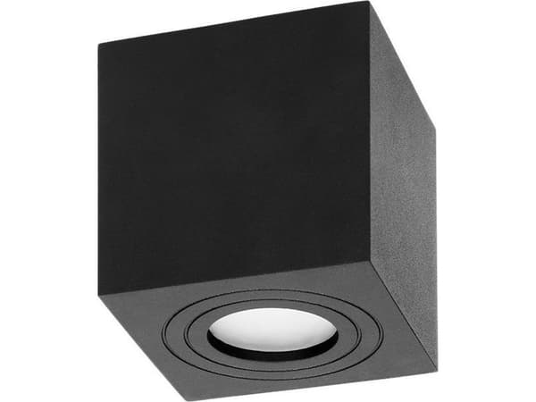 Lampe sufitowa Orno MEGY DLS GU10 downlight maks 50W, IP54, kwadrat, czarny, aluminium, AD-OD-6143BGU10