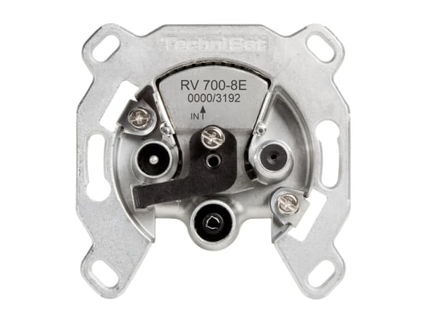 TechniSat TechniPro RV 700-8E - Overflatemonteringsboks for nettverk - veggmonterbar - F-kopling, IEC-kontakt X 2 - sølv