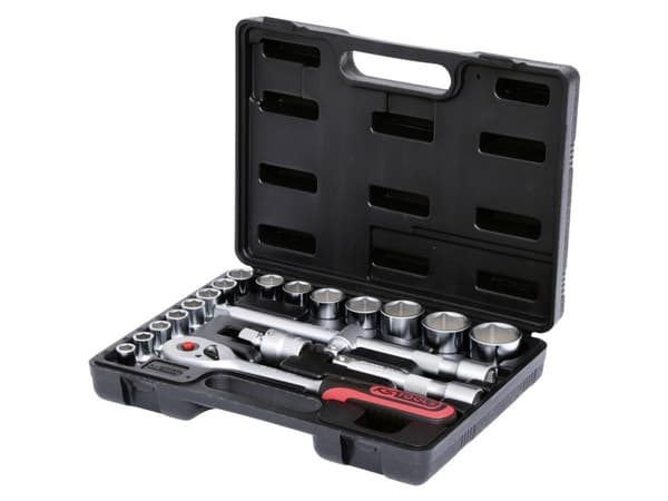 KS Tools 911.0620, Støpselsett, 1/2", 20 hoder, Kromvanadiumstål, 3,3 kg