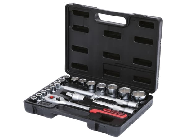KS Tools 911.0620, Støpselsett, 1/2", 20 hoder, Kromvanadiumstål, 3,3 kg