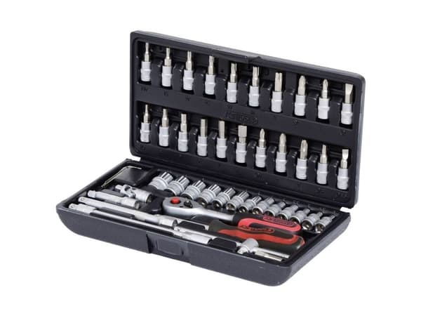 KS Tools 911.0646, Kromivanadiini-teräs, 3,4,5,6,7,8 mm, 1 kpl, Musta, Punainen, Hopea, Black,Red, 1/4"