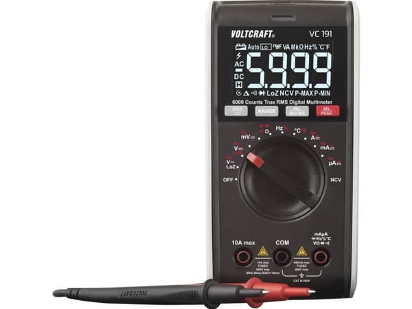 VOLTCRAFT VC191 Hand-Multimeter digital CAT III 600 V Anzeige (Counts): 6000 (VC-12232375)