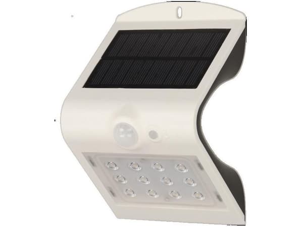 SILOE LED 1,5W, solcellelampe med bevegelsessensor 120st, 190lm, IP65, 4000K, 1200mAh, dobbel lyskilde, hvit, AD-SL-6083WLR4