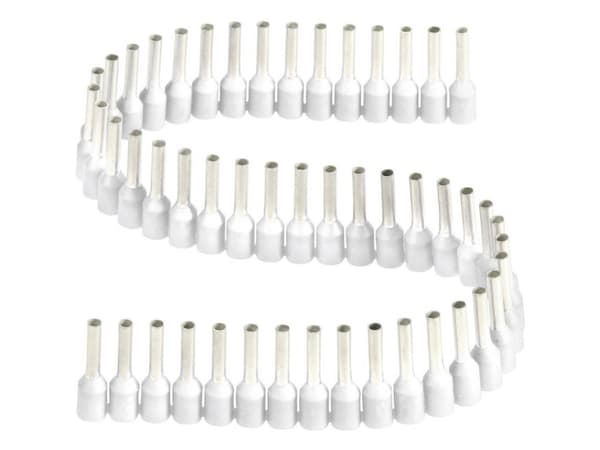 Vogt Verbindungstechnik 470108.00050 Kaapelinsokka 1 x 0,50 mm² x 8 mm Osittain eristetty Valkoinen 1 kpl 1 kpl