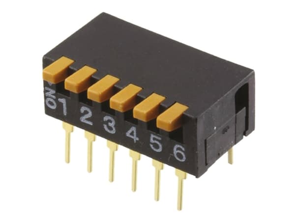 Omron DIP-kytkin Poltal 6 THT 1 kpl Pussi