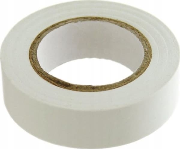 ISOLERINGSTAPE 19MM X 20M, HVIT, GODKJENT 4KW [EKSPERT] - 8 stk.