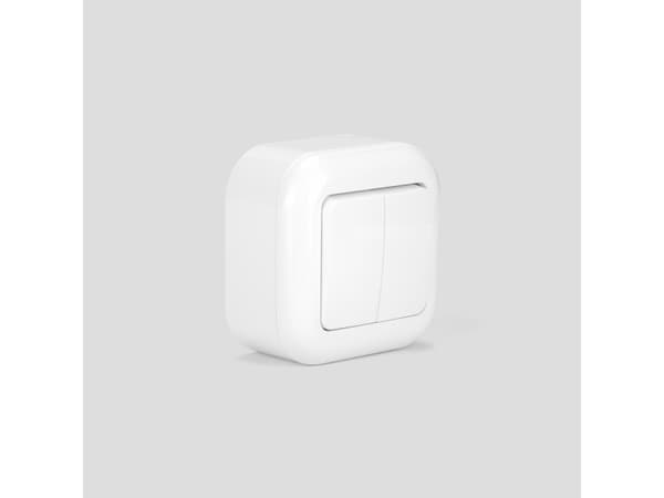 Montis Utenpåliggende lysestake installasjonskontakt WNT-2F MONTIS EXTENSA MT083SW