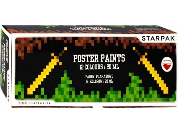 Starpak FARBY PLAK 12KOL 20ML PIXEL SPILL STK FOL 6/24