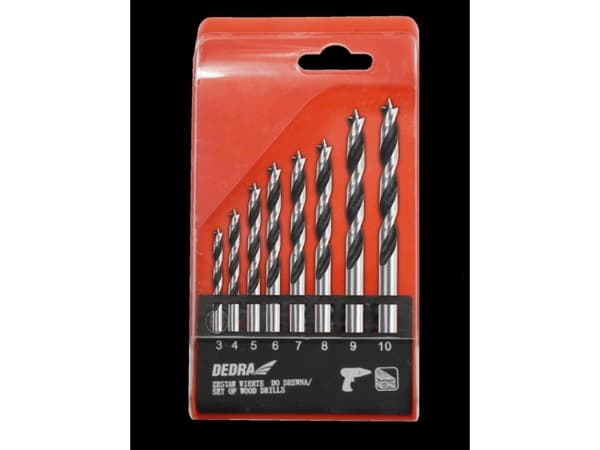 Dedra bor for tre 8 stk: 3,4,5,6,7,8,9,10mm