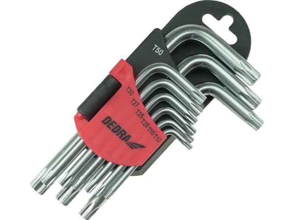 Dedra Torxnycklar korta T10-T50 9st, CRV