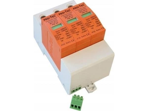 Overspenningsavleder PV T1 + T2 (B + C) BY1-B + C/3 FW10 1000V DC 20/40kA Pro-Tec 3234030