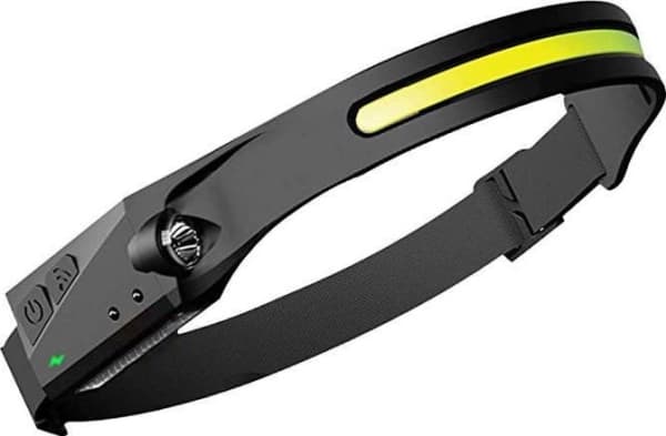 Superfire HL65 - Huvudficklampa - LED x 2 - 5-läge - vitt ljus - 6050/6400 K - svart