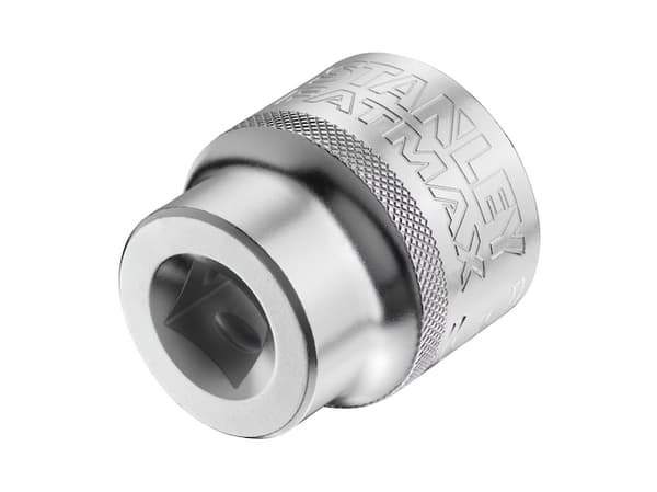 Uttag 1/2" 6 pt. 30mm knurled-valve.
